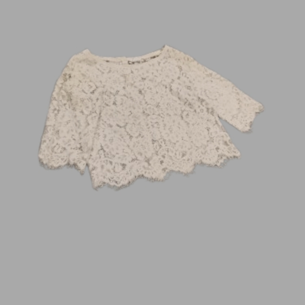 Club Monaco Women's Lace Wide Sleeve Top Sz S
